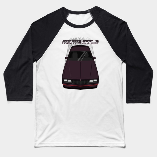 Chevrolet Monte Carlo 1984 - 1989 - maroon Baseball T-Shirt by V8social